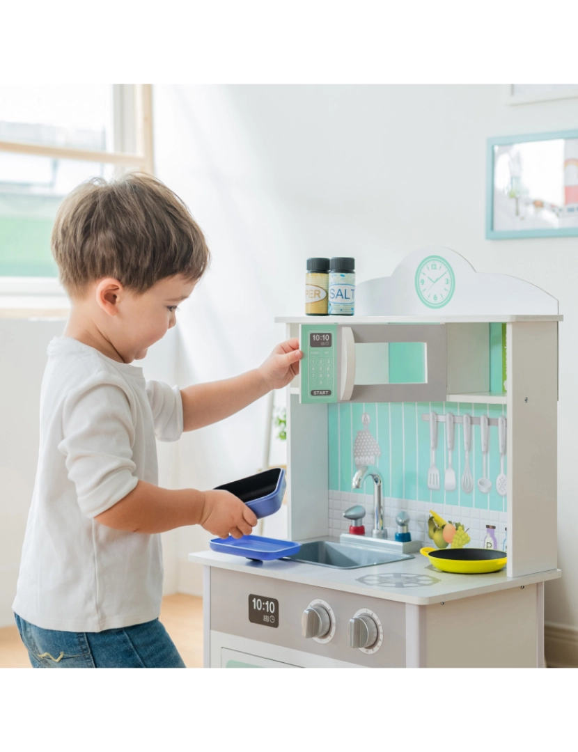 imagem de Teamson Kids - Little Chef Madrid Classic Play Kitchen - Mint / Grey6