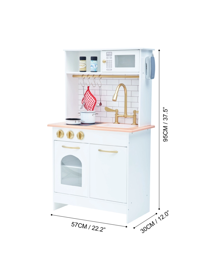 imagem de Teamson Kids Little Chef Boston Classic Play Kitchen & Cookware, Branco4