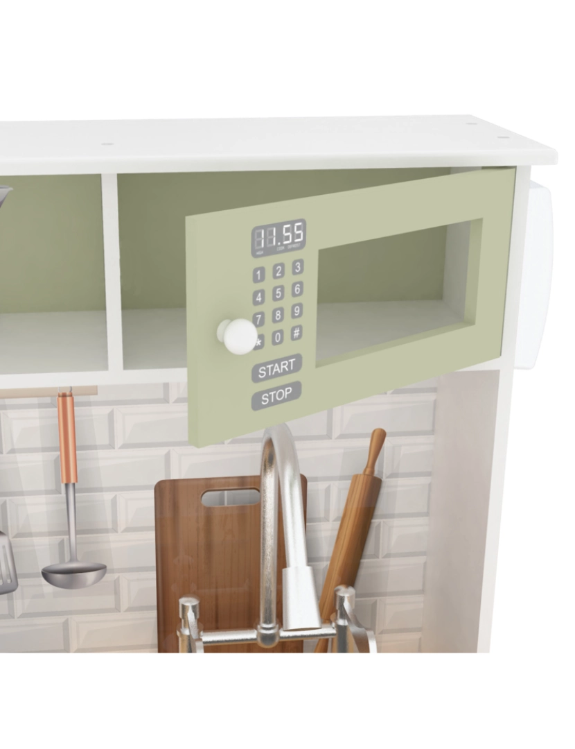 imagem de Teamson Kids Little Chef Boston Modern Wood Kitchen Playset, branco/verde6