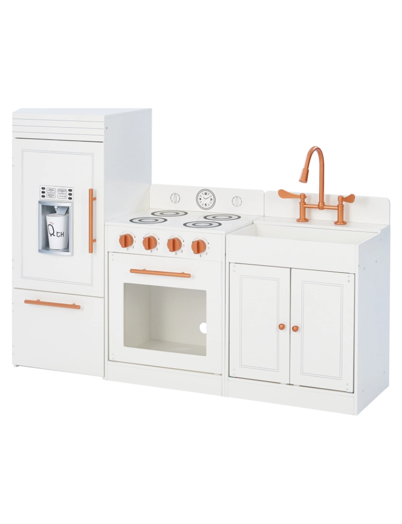 Teamson Kids - Teamson Kids Little Chef Paris All-In-1 Modern Play Kitchen Set, Branco/Rose Gold