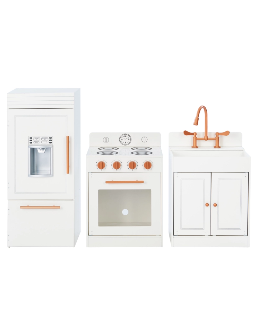 imagem de Teamson Kids Little Chef Paris All-In-1 Modern Play Kitchen Set, Branco/Rose Gold7