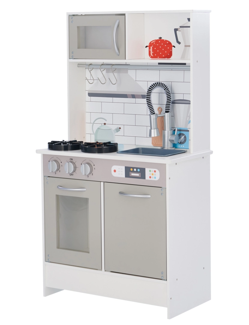 imagem de Teamson Kids Little Chef Valencia, Kids Playset Cozinha, Branco/Gray1