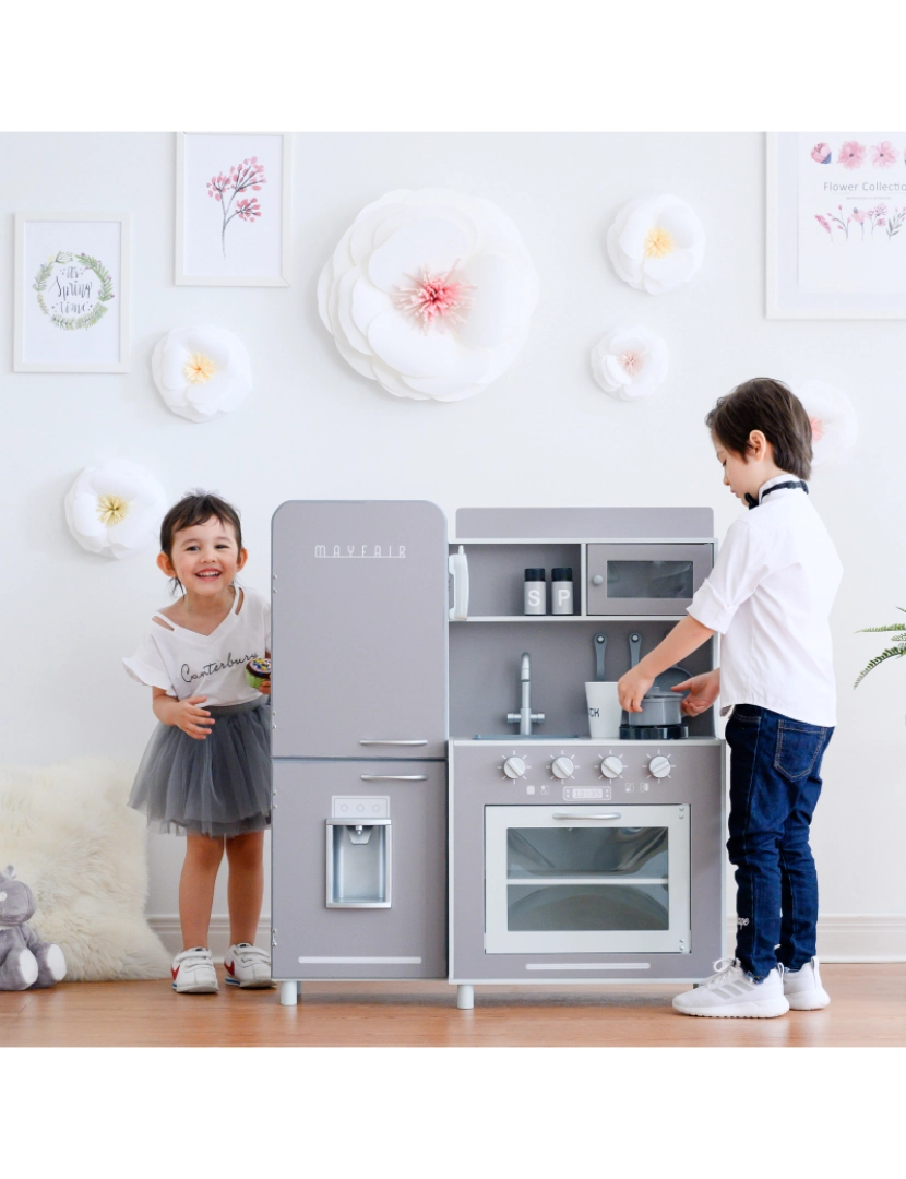 imagem de Teamson Kids - Little Chef Mayfair Retro Play Kitchen - Grey2