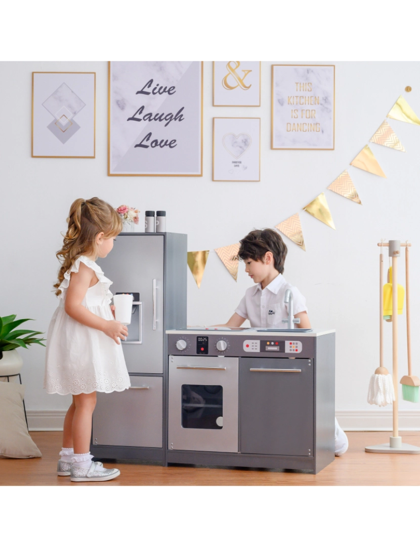 imagem de Teamson Kids - Little Chef Milano Modern Play Kitchen - Grey2