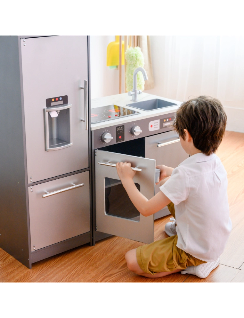 imagem de Teamson Kids - Little Chef Milano Modern Play Kitchen - Grey6