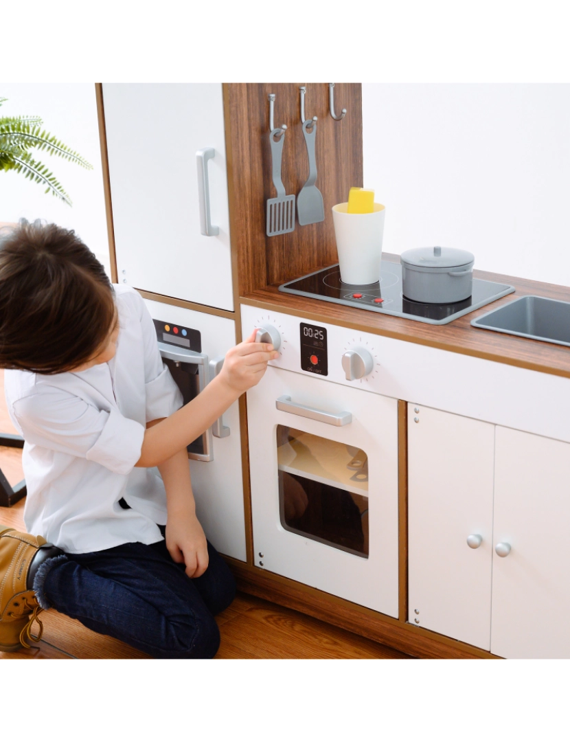 imagem de Teamson Kids - Little Chef Palm Spring Modern Play Kitchen - Branco / Madeira6