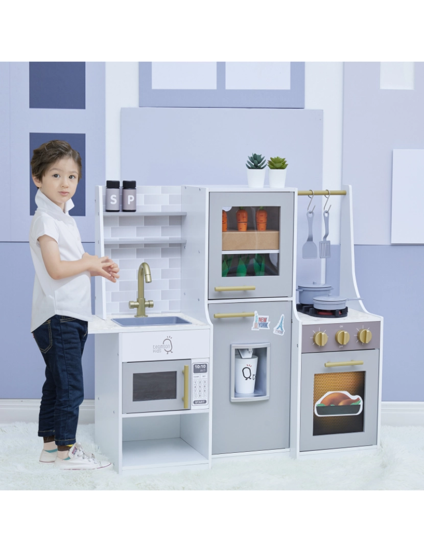 imagem de Teamson Kids - Little Chef Lyon Modern Play Kitchen - Cinzento2