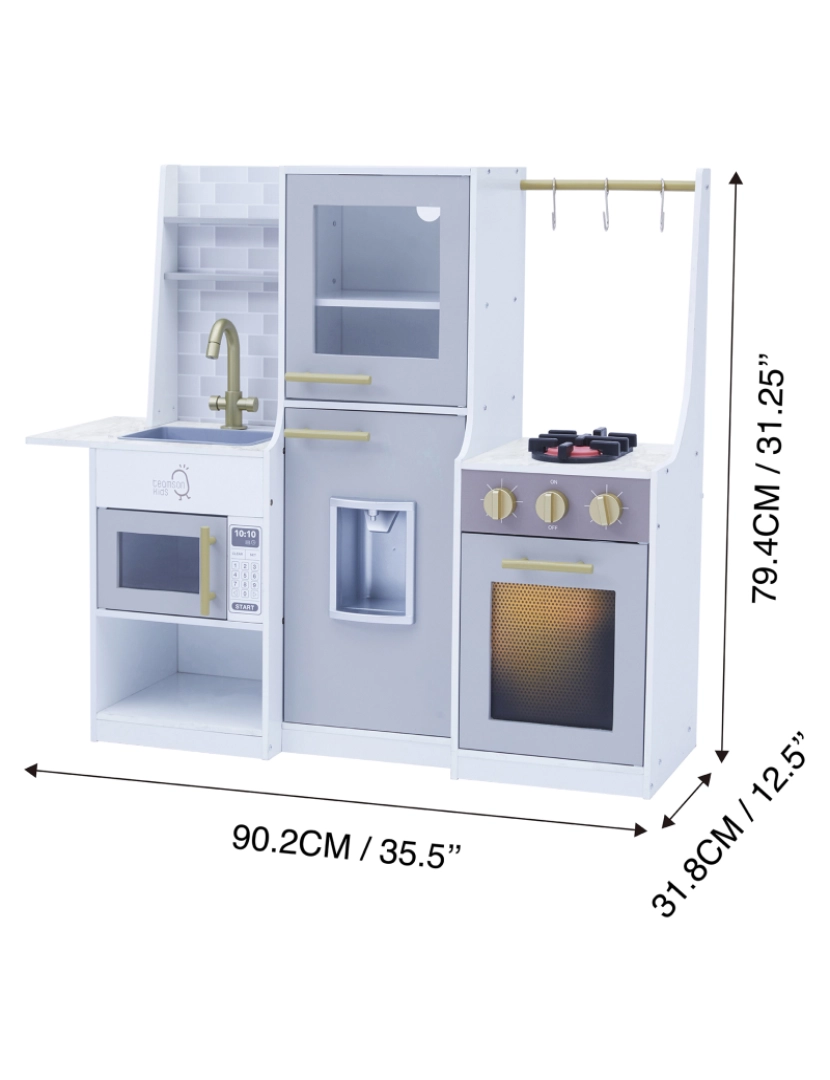 imagem de Teamson Kids - Little Chef Lyon Modern Play Kitchen - Cinzento4