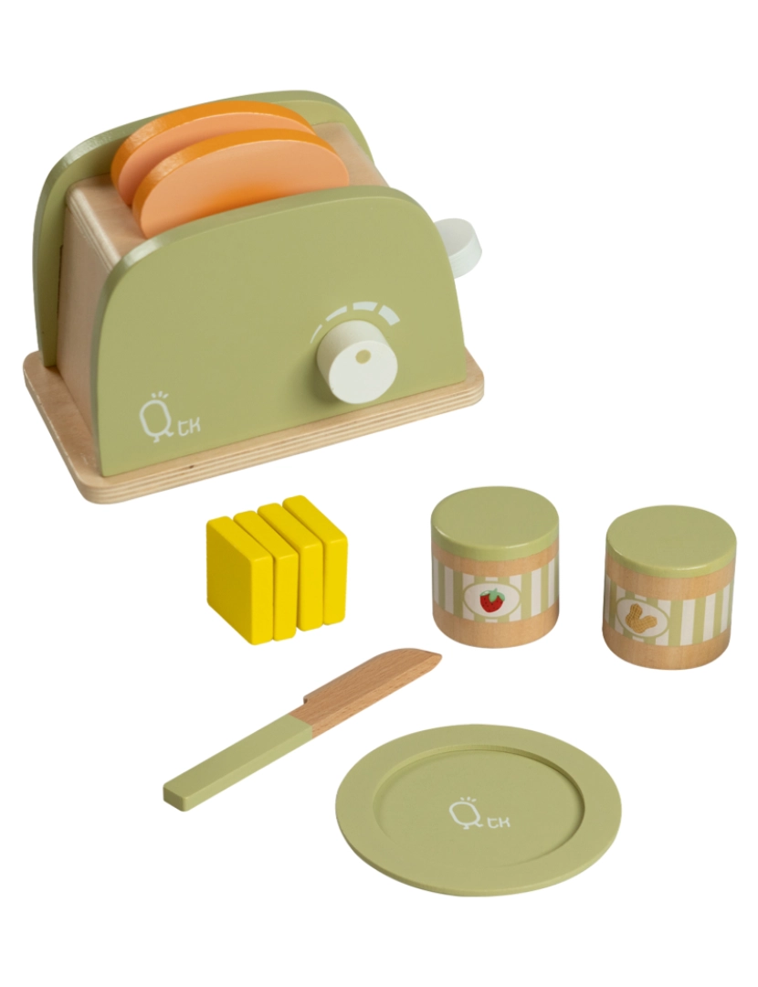 Teamson Kids - Teamson Kids Little Chef Frankfurt Madeira Torradeira Play Kitchen Accessories Verde