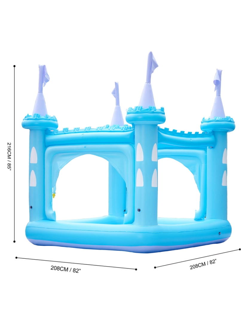 imagem de Teamson Kids - Piscina infantil inflável do castelo do divertimento da água - azul4