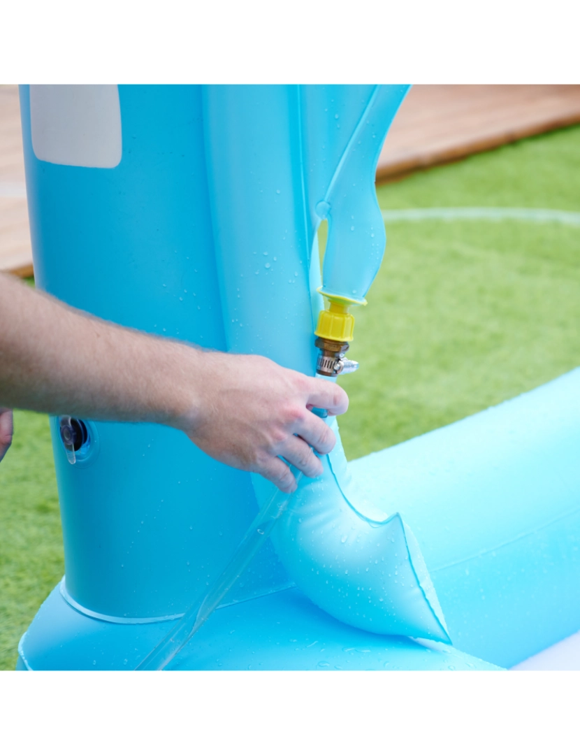 imagem de Teamson Kids - Piscina infantil inflável do castelo do divertimento da água - azul7