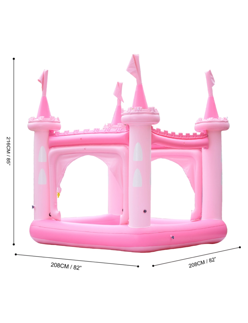 imagem de Teamson Kids - Piscina inflável do castelo do divertimento da água com bomba - rosa4