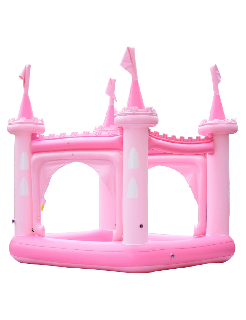 imagem de Teamson Kids - Piscina infantil inflável do castelo do divertimento da água - rosa1