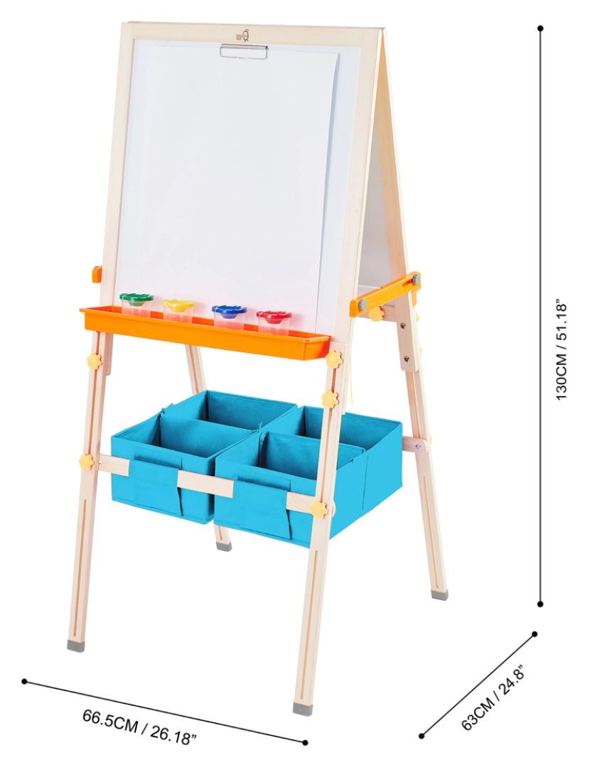 imagem de Teamson Kids - Pequeno artista Vangogh Crianças Easels - Madeira / Azul4