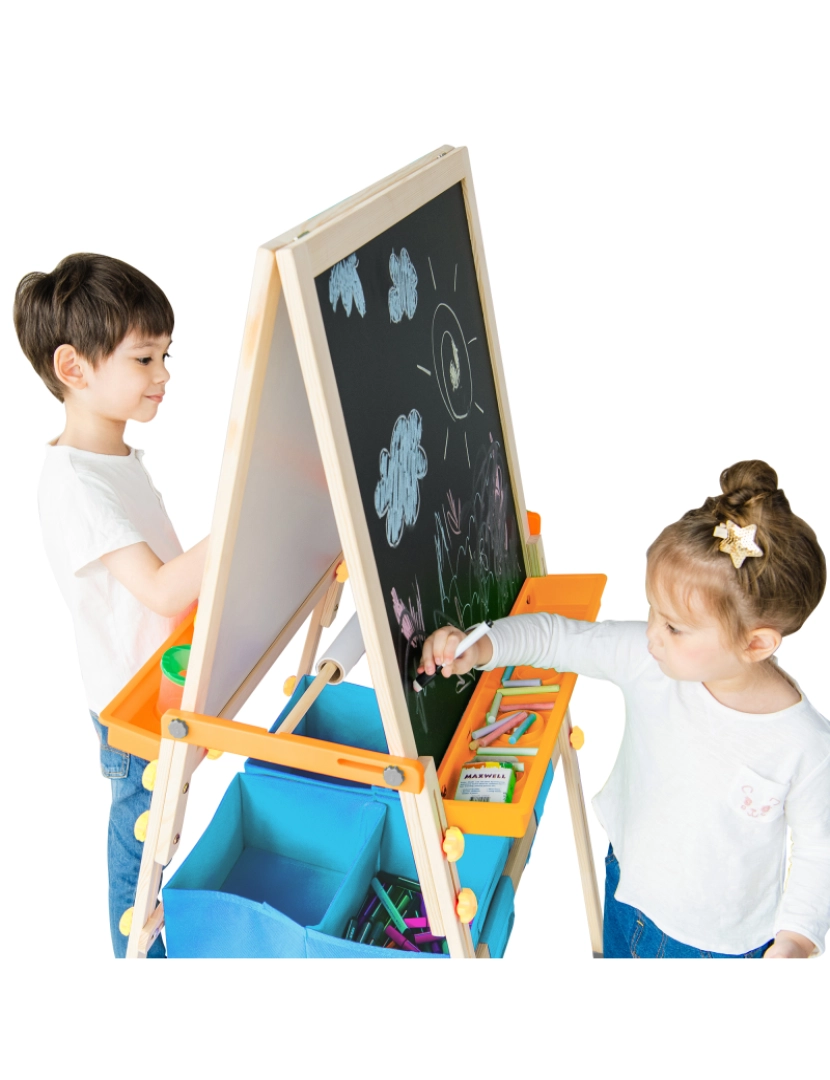 imagem de Teamson Kids - Pequeno artista Vangogh Crianças Easels - Madeira / Azul7