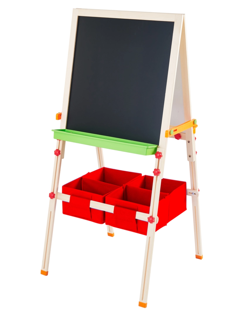 imagem de Teamson Kids - Pequeno artista Vangogh Crianças Easels - Madeira / Vermelho1