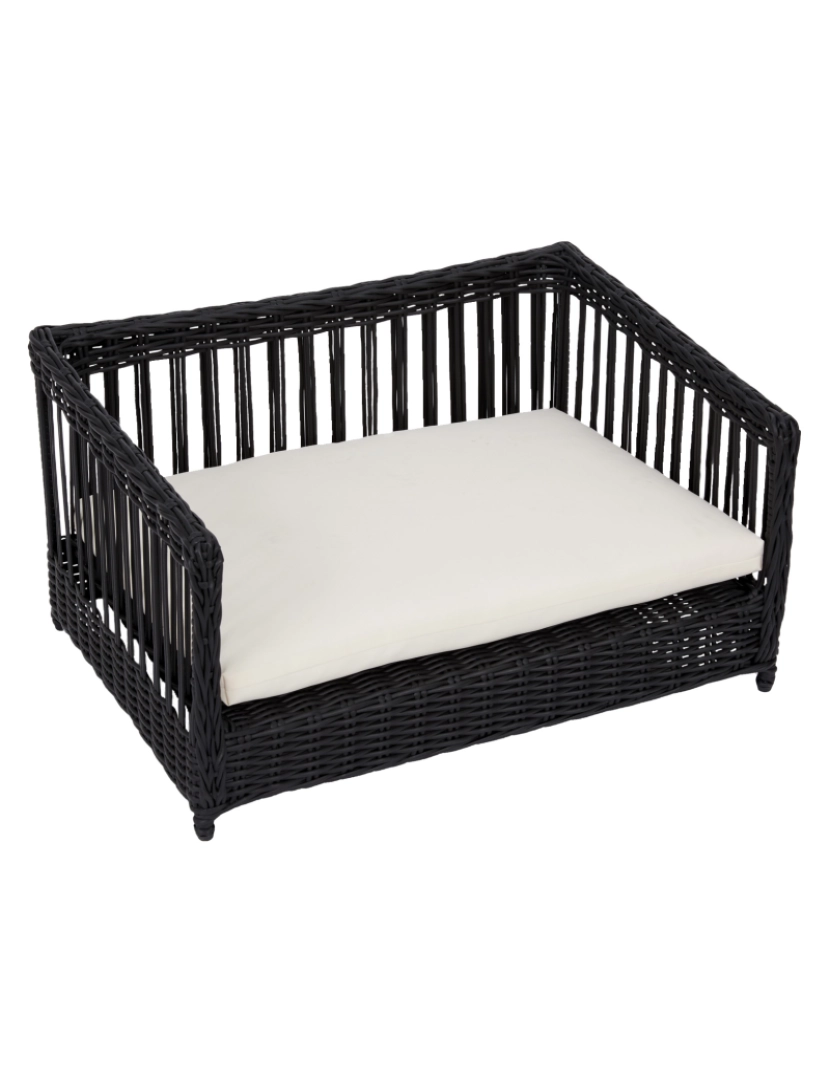 imagem de Teamson Pets Pano Gato de vime ao ar livre ou pequeno cão Daybed, Espresso/Cream5