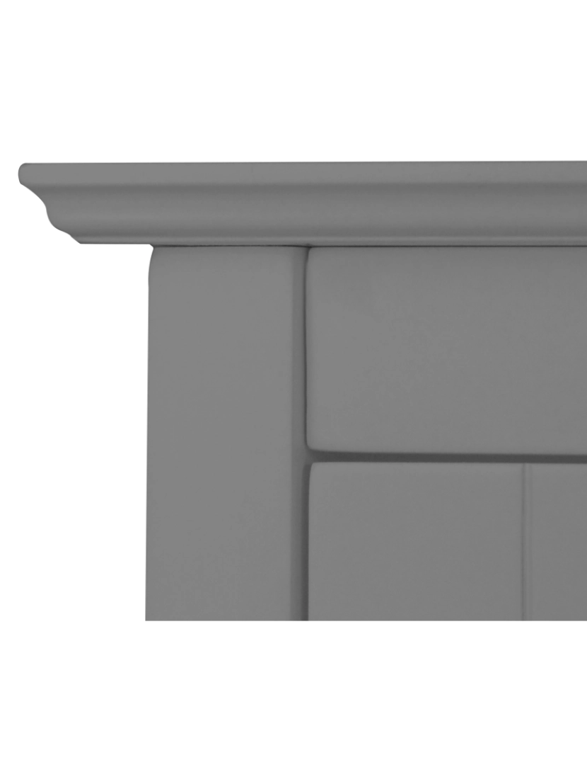 imagem de Armário de parede removível de Connor Teamson Home com 2 portas de vidro com acabamento cinza6
