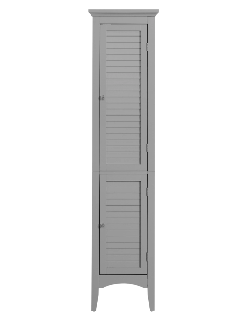 Teamson Home - Torre de linho Glancy 63"H com portas do obturador