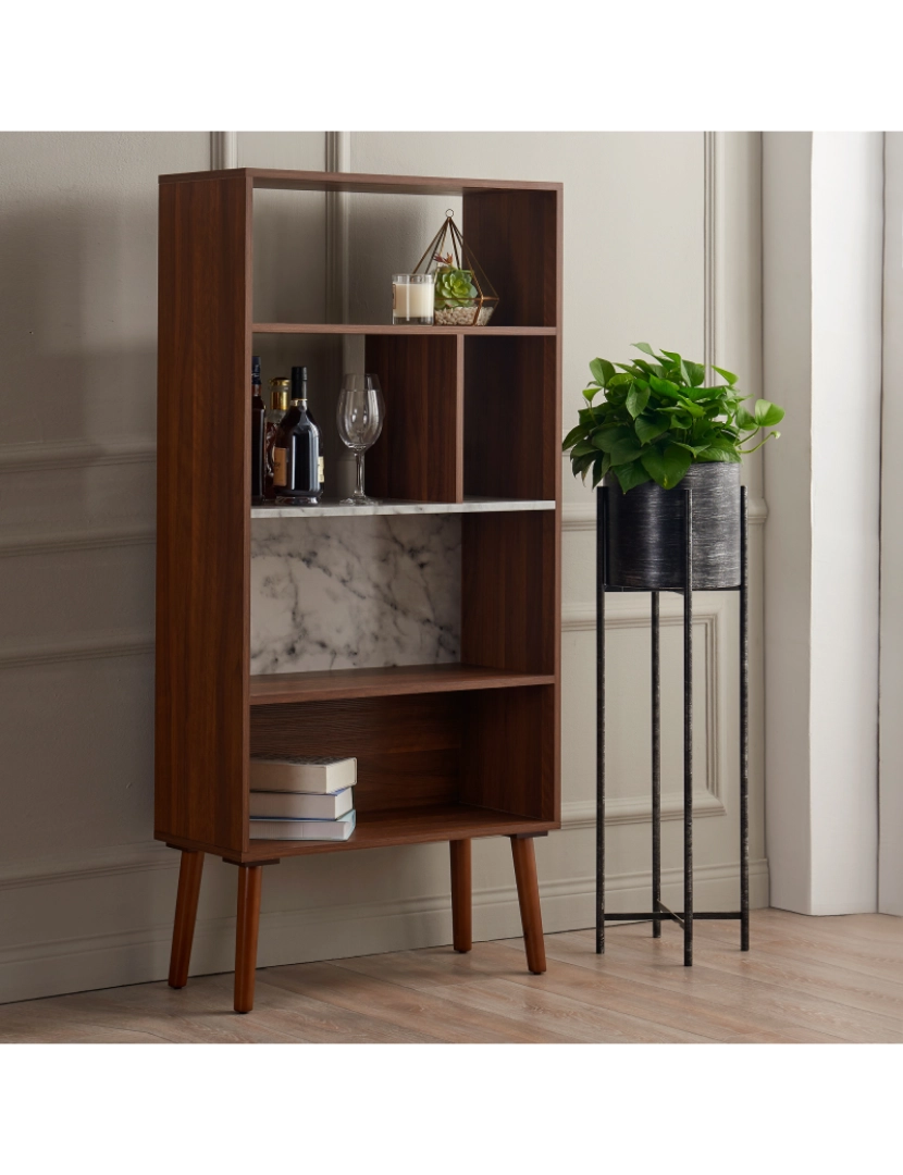 imagem de Teamson Home Kingston Bookcase with Faux Marble Top2