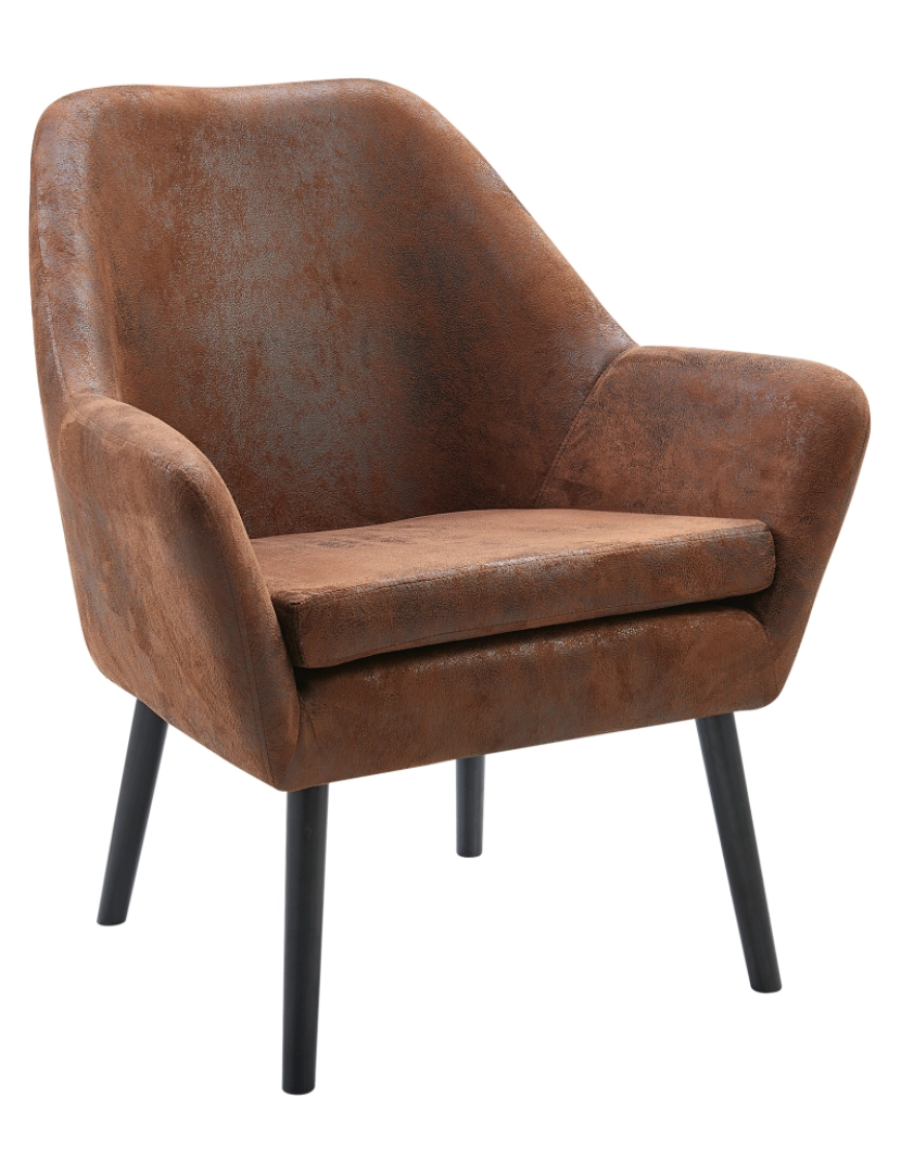 imagem de Versanora Accent Arm Chair Midcentury Design Divano Brown Vnf-00033Af-Uk1