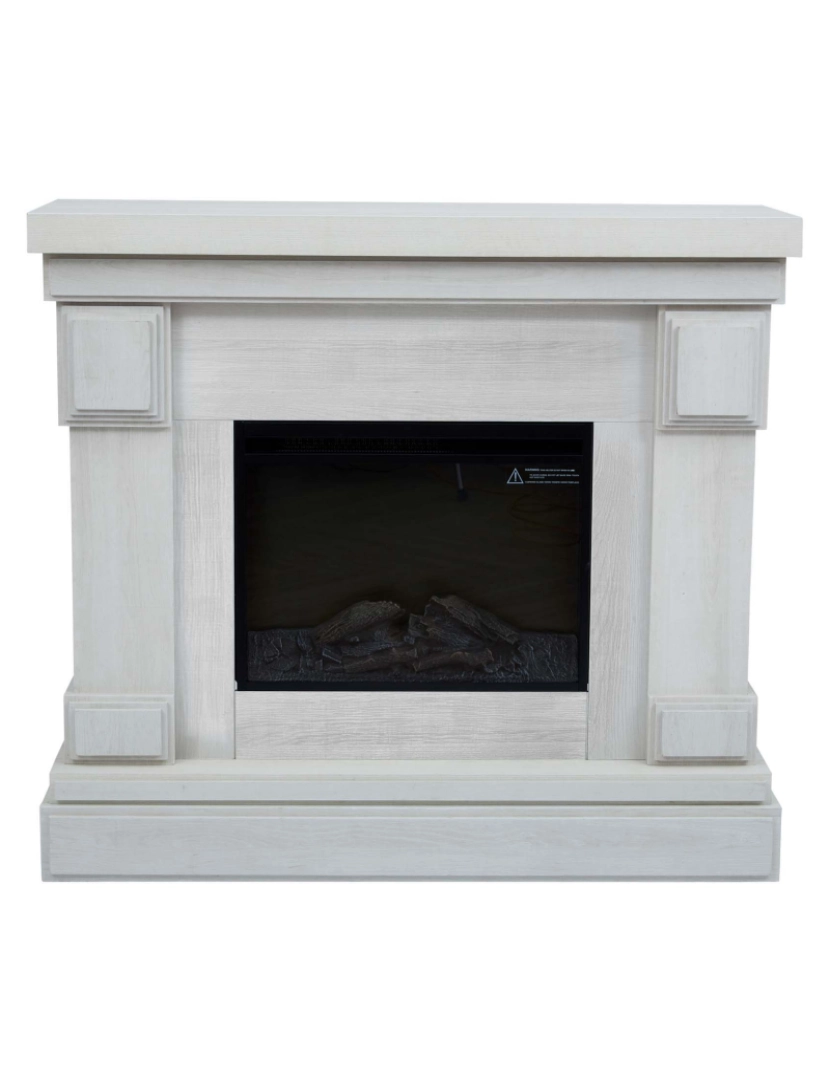 imagem de Teamson Home Hestia Electric Fireplace Mantel com acabamento de grão de madeira, branco5