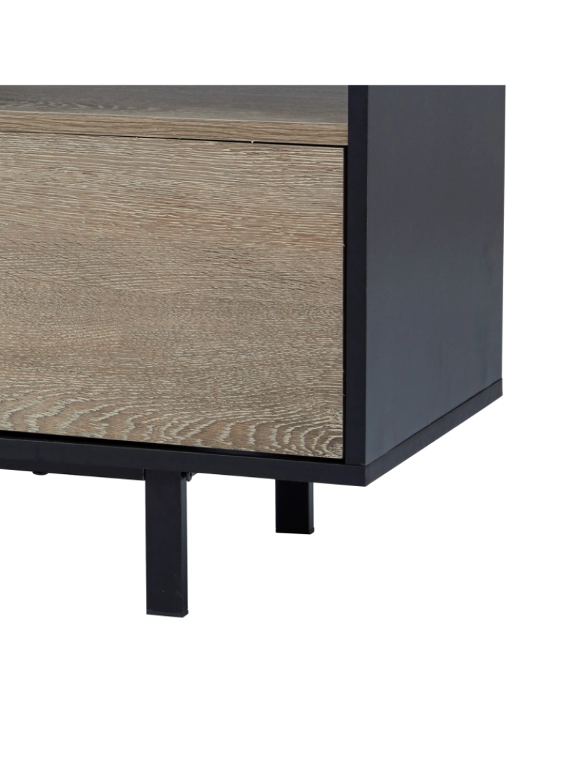 imagem de Teamson Home Bryson Tv Stand com gavetas Push-To-Open, portas, e prateleiras6