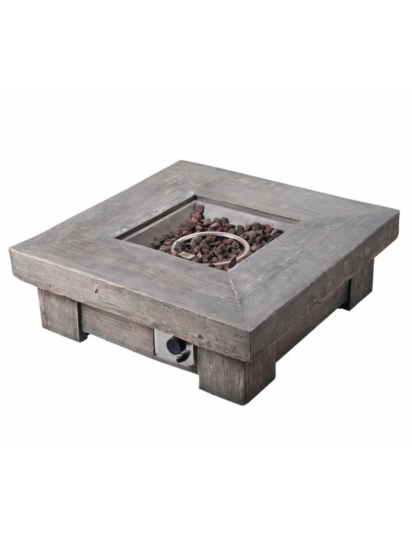 imagem de Teamson Home Square Retro Wood Look Gás Fire Pit5