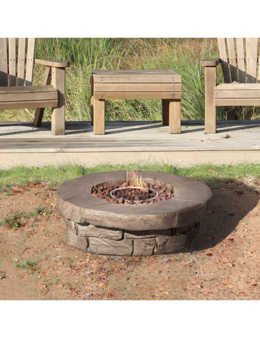 imagem de Teamson Home Rodada Gás Fire Pit2