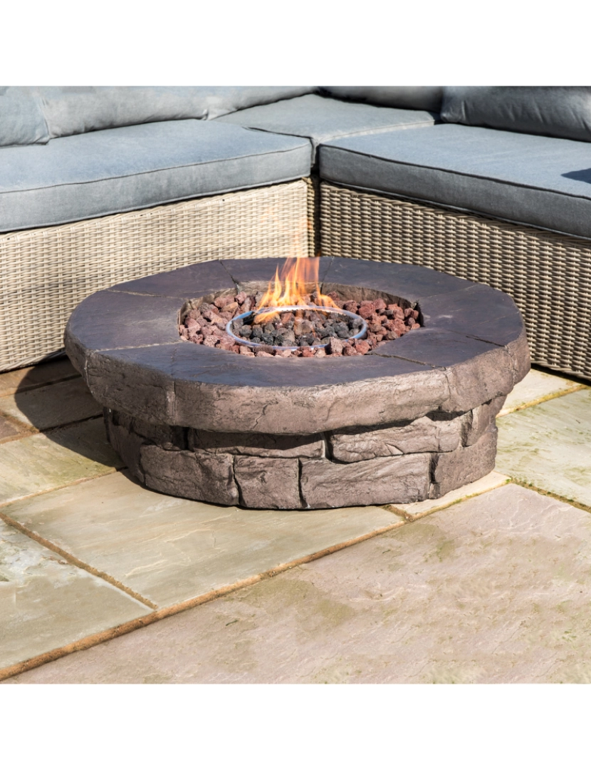 imagem de Teamson Home Rodada Gás Fire Pit3