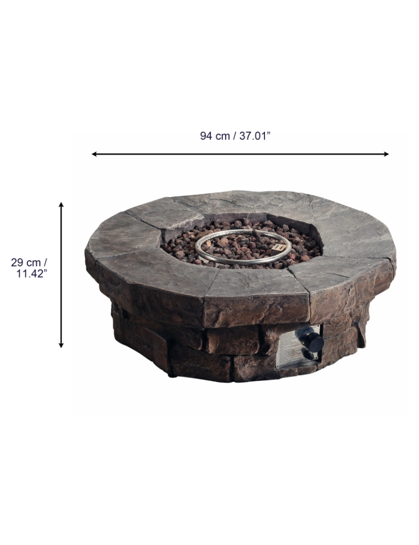 imagem de Teamson Home Rodada Gás Fire Pit4