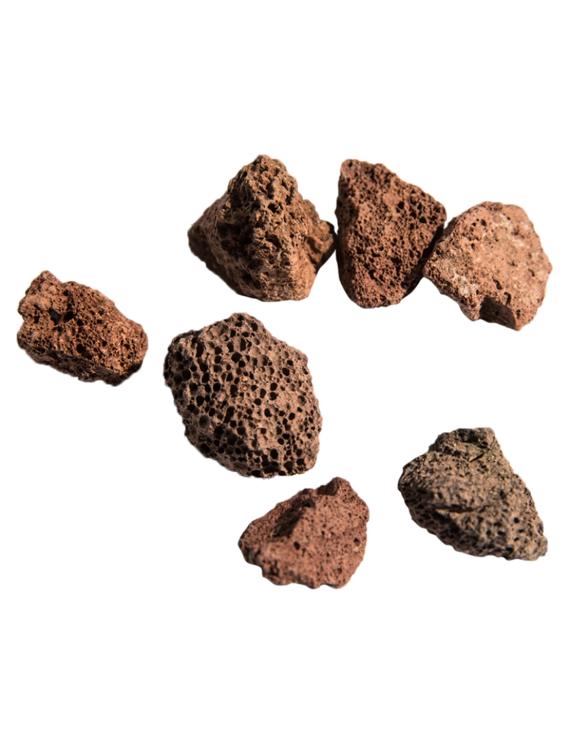 imagem de Teamson Home Médio Sized Natural Lava Rocks 6 Lb / 3 Kg Bag, Brown4