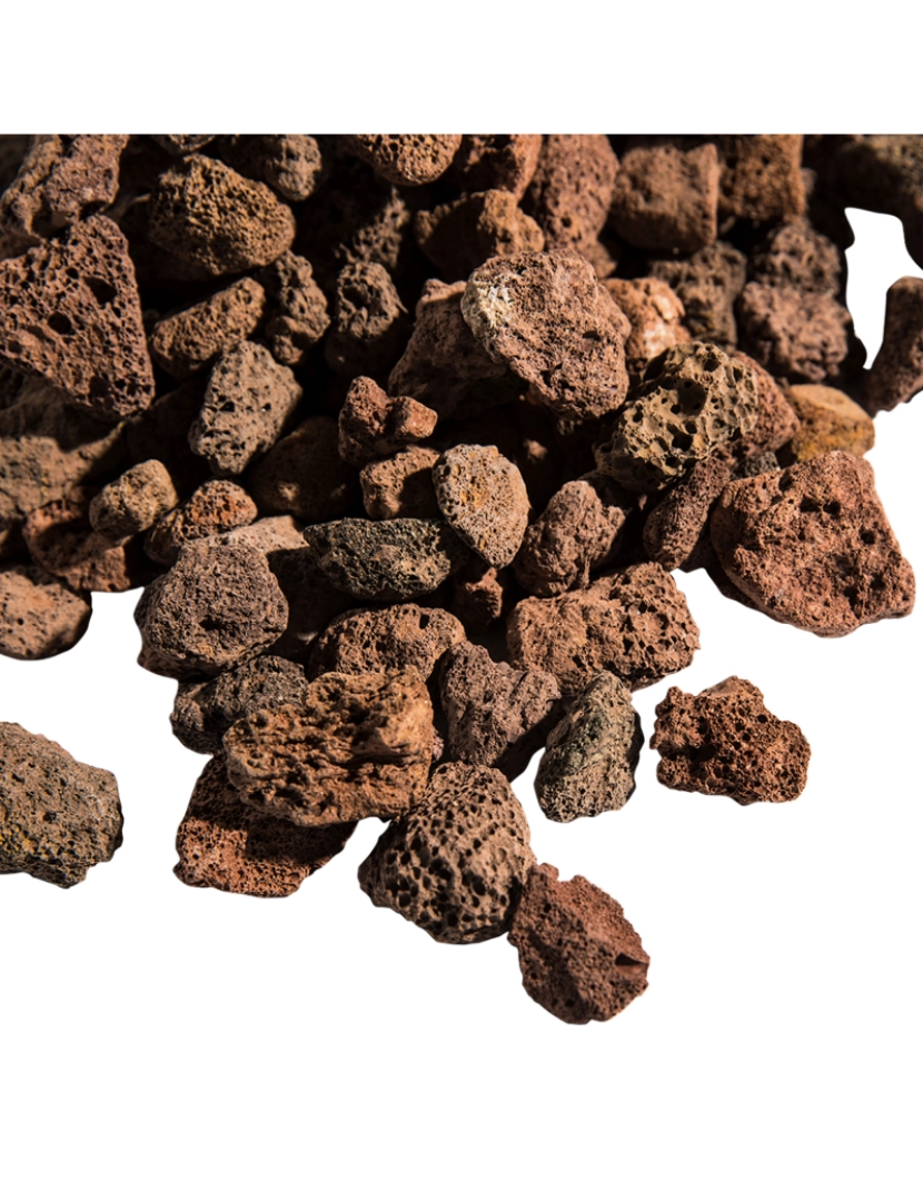 imagem de Teamson Home Médio Sized Natural Lava Rocks 6 Lb / 3 Kg Bag, Brown5