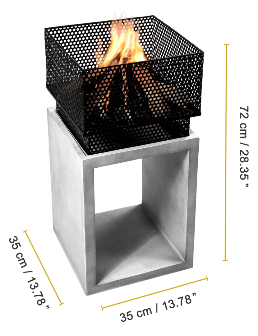 imagem de Peaktop Firepit madeira queimando fogo Pit estilo concreto com póquer de aço Pt-Fw00044