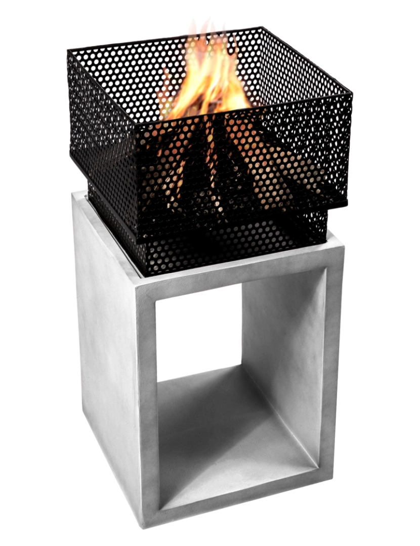 imagem de Peaktop Firepit madeira queimando fogo Pit estilo concreto com póquer de aço Pt-Fw00046