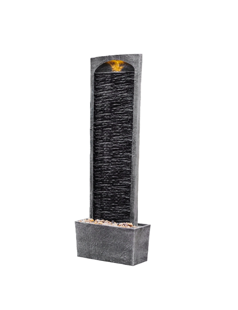 imagem de Peaktop Stone Finish Waterfall Fountain, Stone Grey, Poly Resin, Rj-19041-Uk5