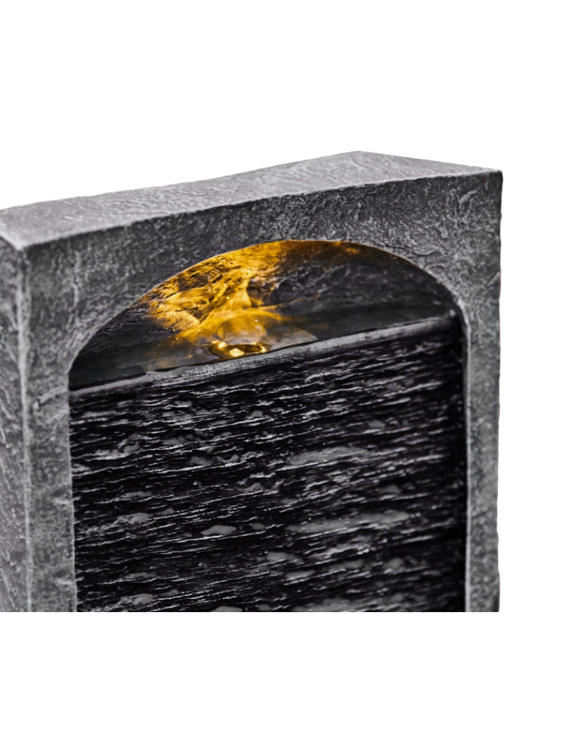 imagem de Peaktop Stone Finish Waterfall Fountain, Stone Grey, Poly Resin, Rj-19041-Uk7