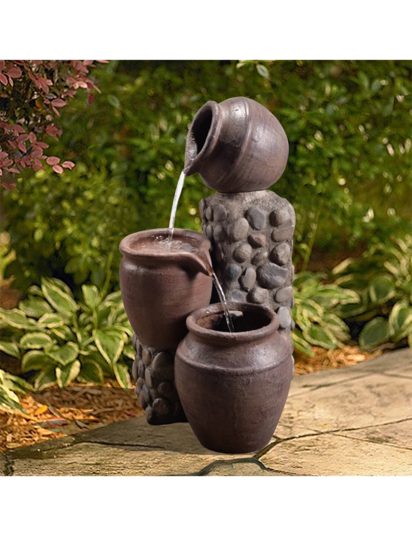 imagem de Teamson Home Outdoor Stacked Pot Fountain2