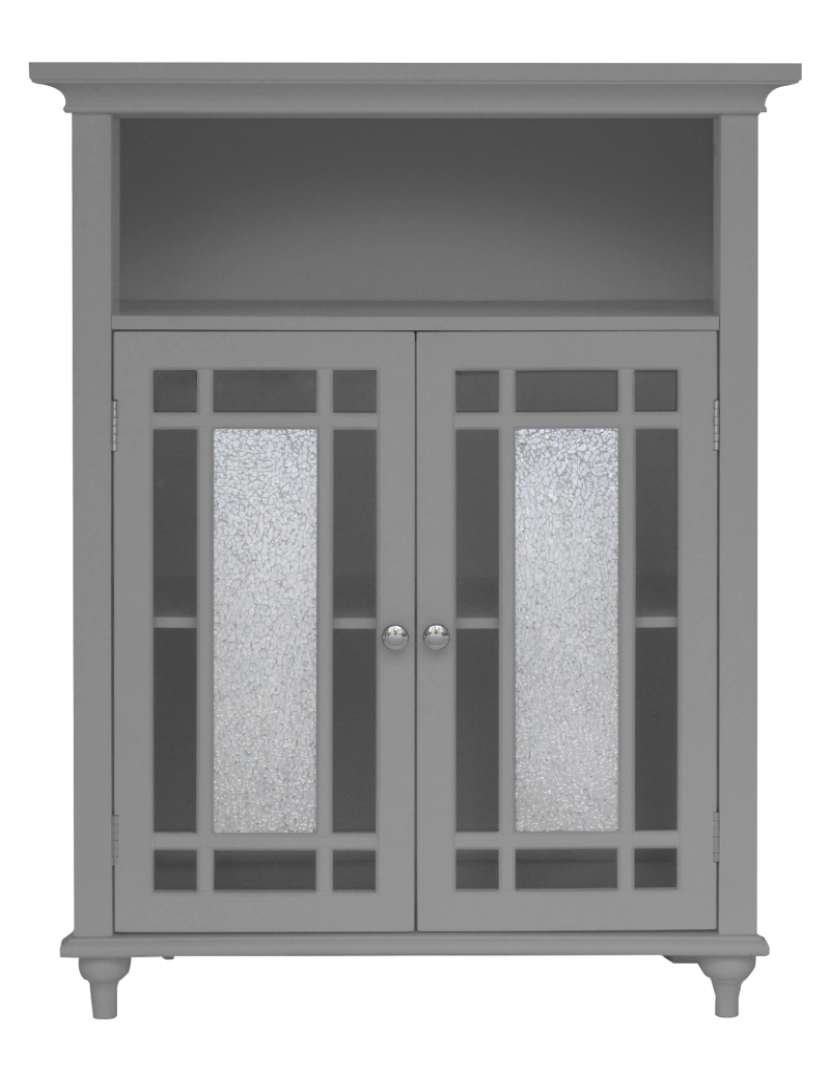 Teamson Home - Elegante casa modas de madeira armário de banheiro Standing Windsor Grey Ehf-529G