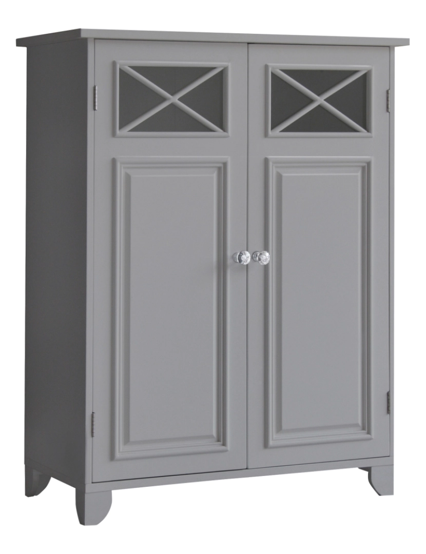 Teamson Home - Elegante casa modas de madeira armário de banheiro Standing Grey Dawson Ehf-6841G