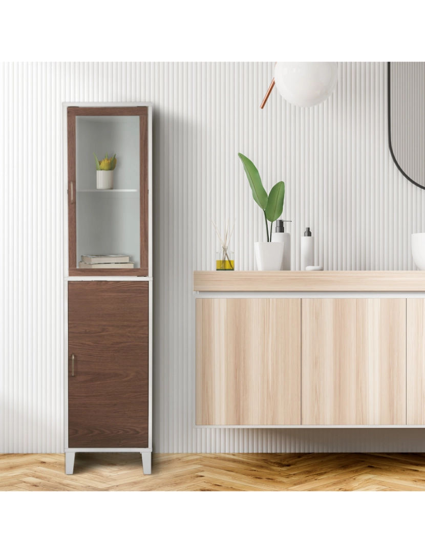 imagem de Elegante casa modas banheiro de madeira linho armário de armazenamento Ehf-F00092