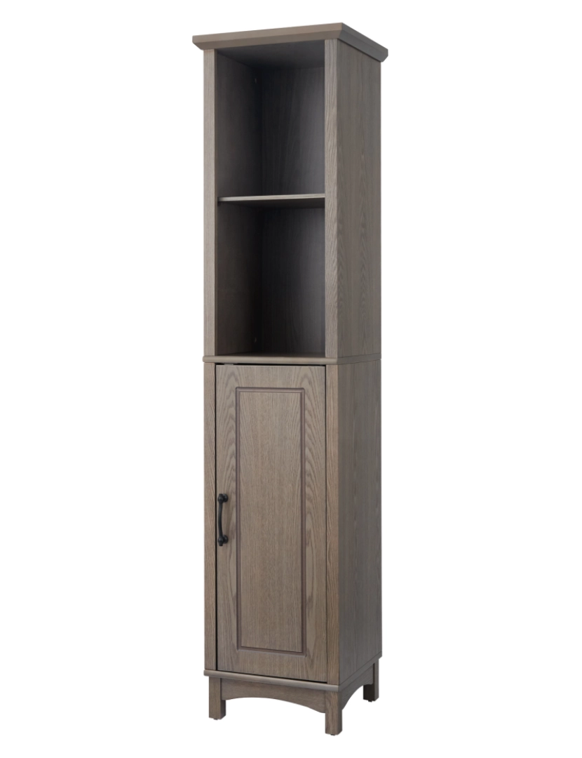 Teamson Home - Elegante Casa Modas Banheiro de madeira Tall Linen Tower Armário de armazenamento Ehf-F0012