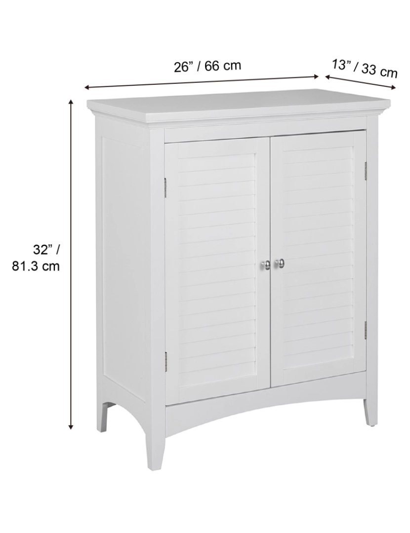 imagem de Elegante casa modas de madeira banheiro livre Standing Cabinet Unit Branco Elg-5854