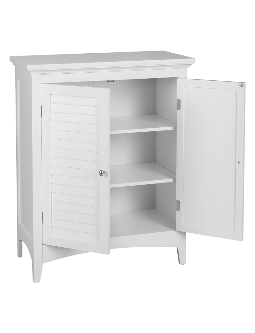 imagem de Elegante casa modas de madeira banheiro livre Standing Cabinet Unit Branco Elg-5856