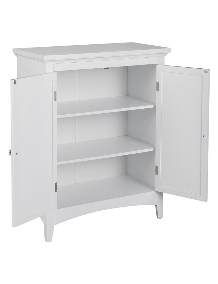 imagem de Elegante casa modas de madeira banheiro livre Standing Cabinet Unit Branco Elg-5857