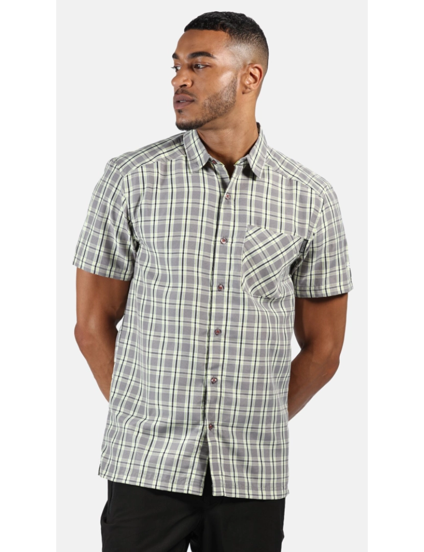 imagem de Regatta Mens Mindano V manga curta Checked camisa3