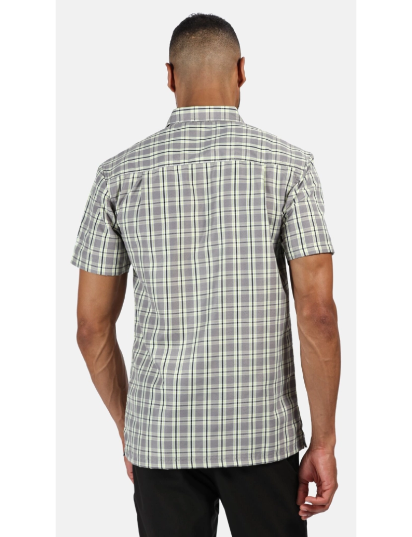 imagem de Regatta Mens Mindano V manga curta Checked camisa4