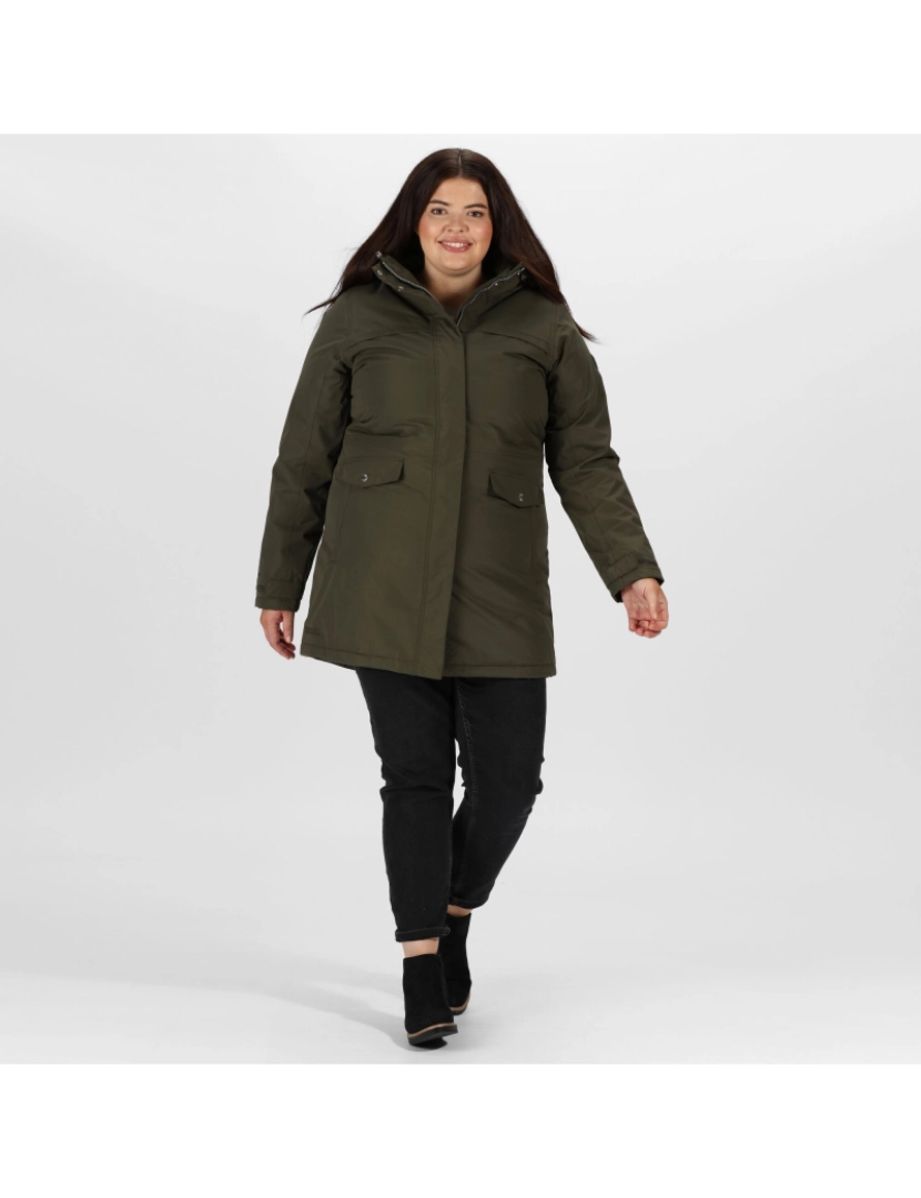 imagem de Regatta Womens/Ladies Serleena Ii Faux Fur Isolado Winter Parka5