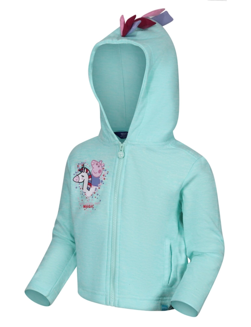 imagem de Regata Meninas do bebê Peppa Porco Marl Hoodie4