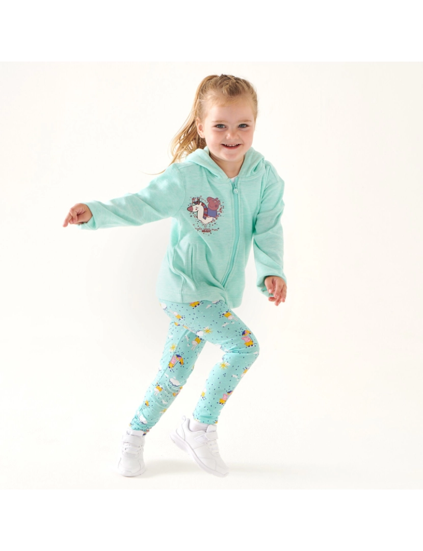 imagem de Regata Meninas do bebê Peppa Porco Marl Hoodie5